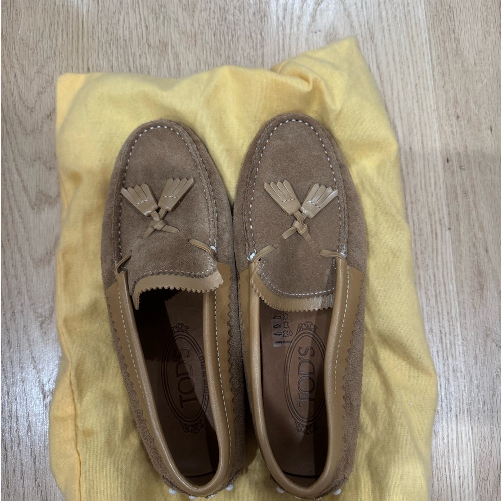 Tod's Tan Suede Loafers